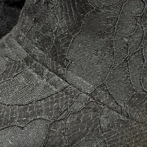 NINE WEST Sexy Lace Overlay Black Strap Pumps Heels 10 - Picture 4 of 17